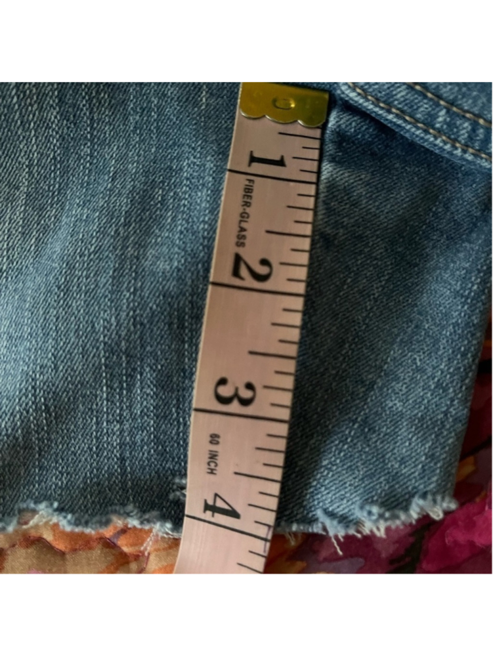 Upcycled Reworked Patchwork Denim Shorts Size 12 - Picture 12 of 14